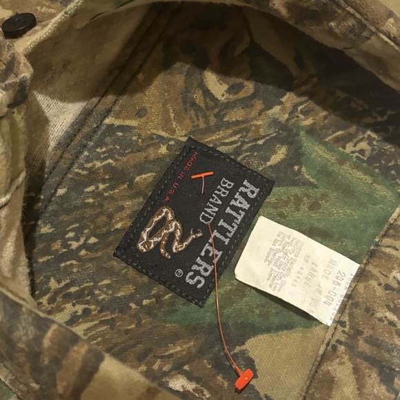 Real tree rattle brand vintage button jacket shirt long sleeve hunting … - Picture 4 of 8